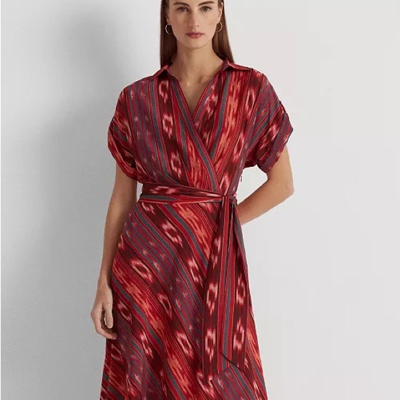 LAUREN RALPH LAUREN
Women's A-Line Belted Crepe Dress Sz 10 - Picture 5 of 5